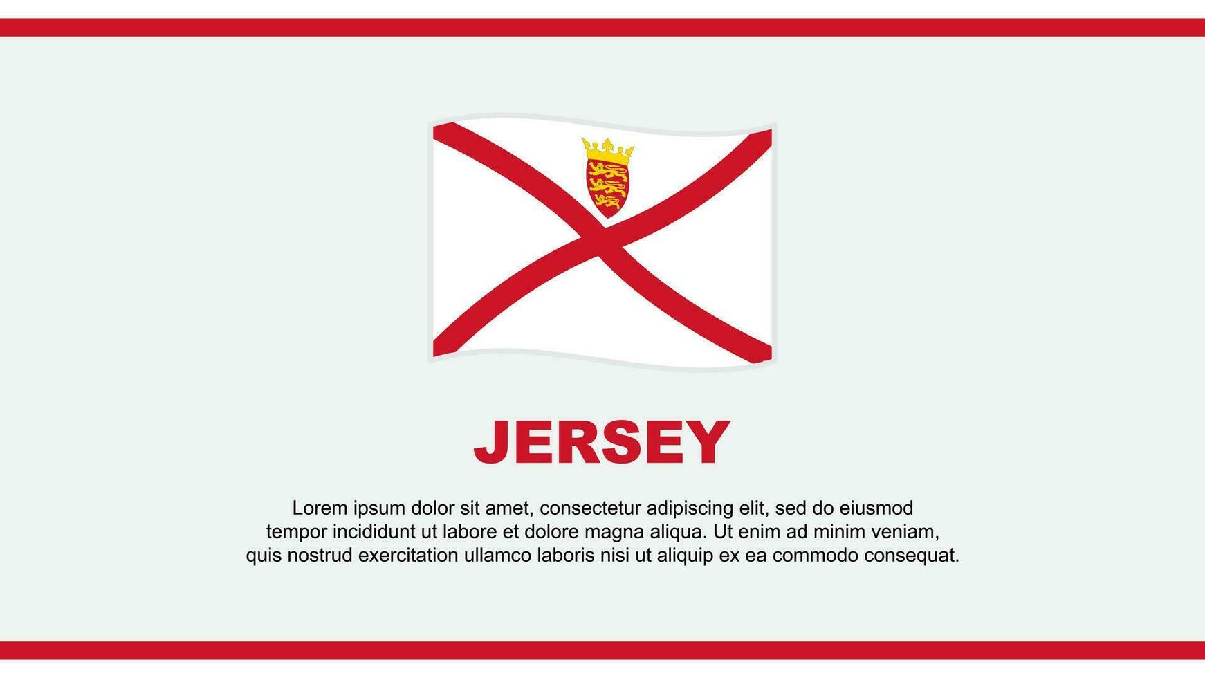 Jersey Flag Abstract Background Design Template. Jersey Independence Day Banner Social Media Vector Illustration. Jersey Design