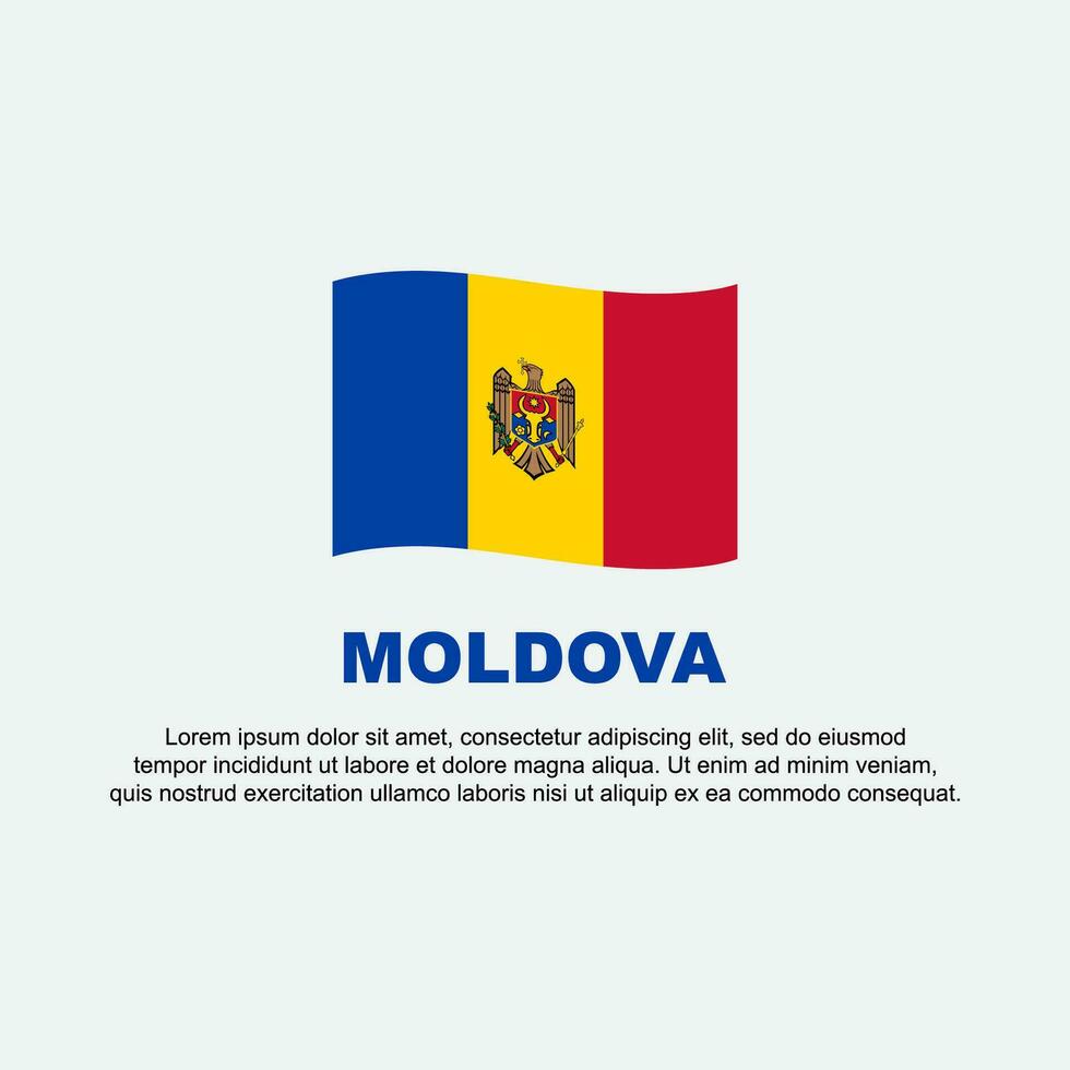 Moldova Flag Background Design Template. Moldova Independence Day Banner Social Media Post. Moldova Background vector