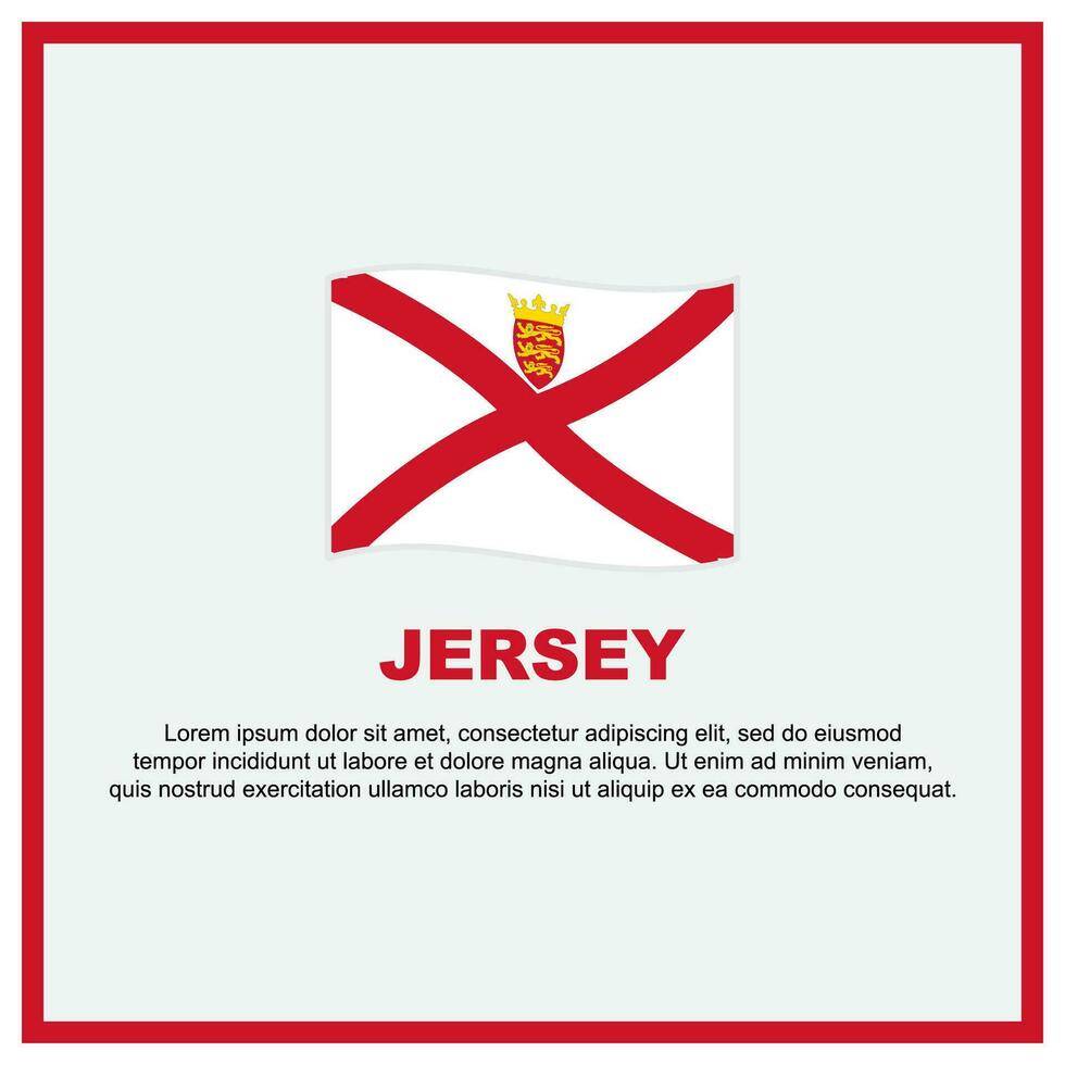 Jersey Flag Background Design Template. Jersey Independence Day Banner Social Media Post. Jersey Banner vector