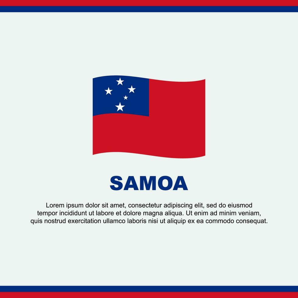 Samoa bandera antecedentes diseño modelo. Samoa independencia día bandera social medios de comunicación correo. Samoa diseño vector