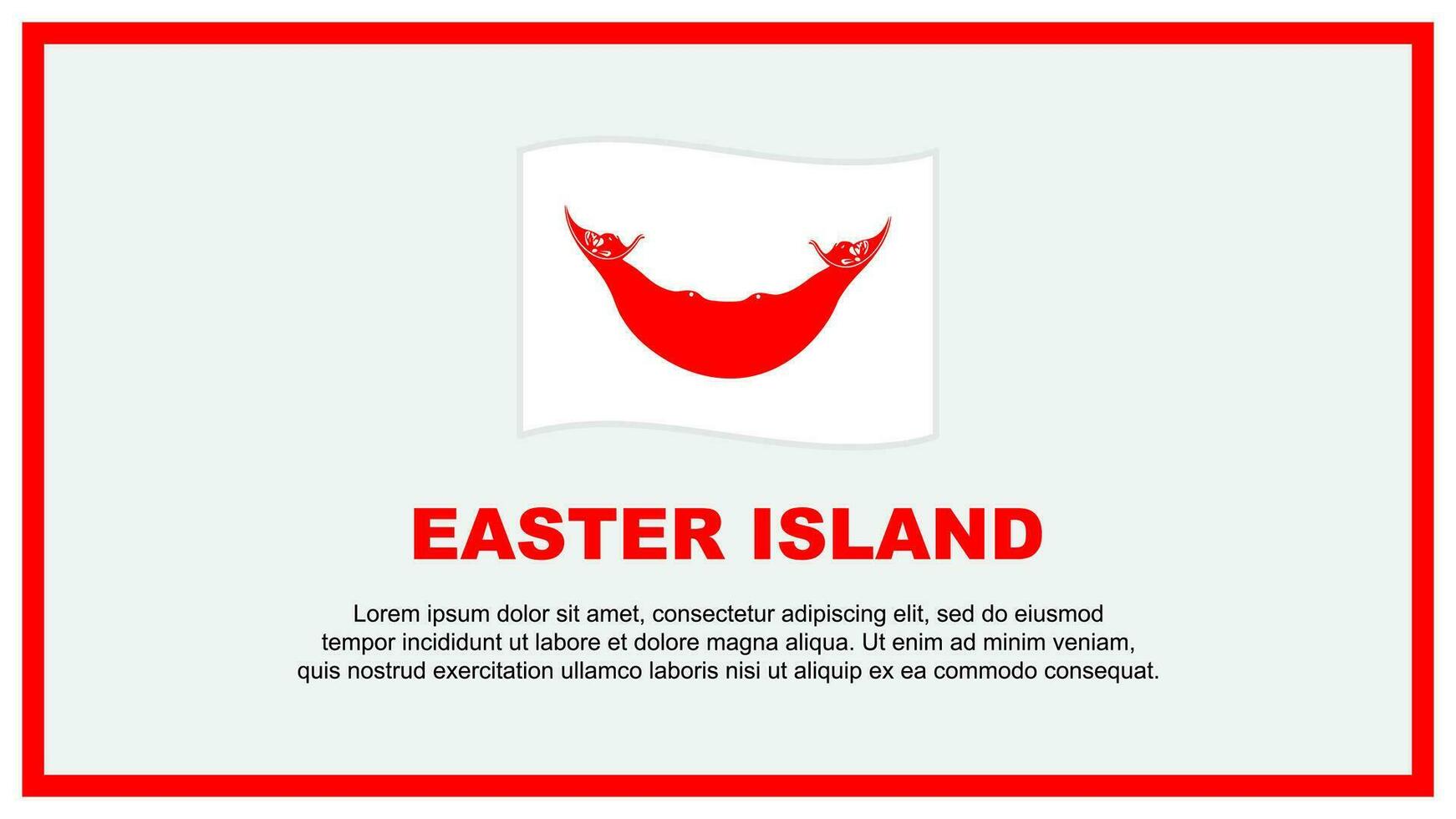 Easter Island Flag Abstract Background Design Template. Easter Island Independence Day Banner Social Media Vector Illustration. Easter Island Banner
