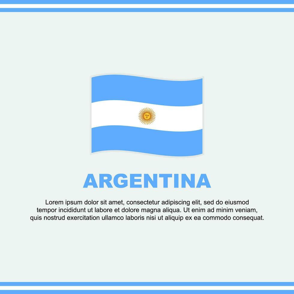 Argentina Flag Background Design Template. Argentina Independence Day Banner Social Media Post. Argentina Design vector