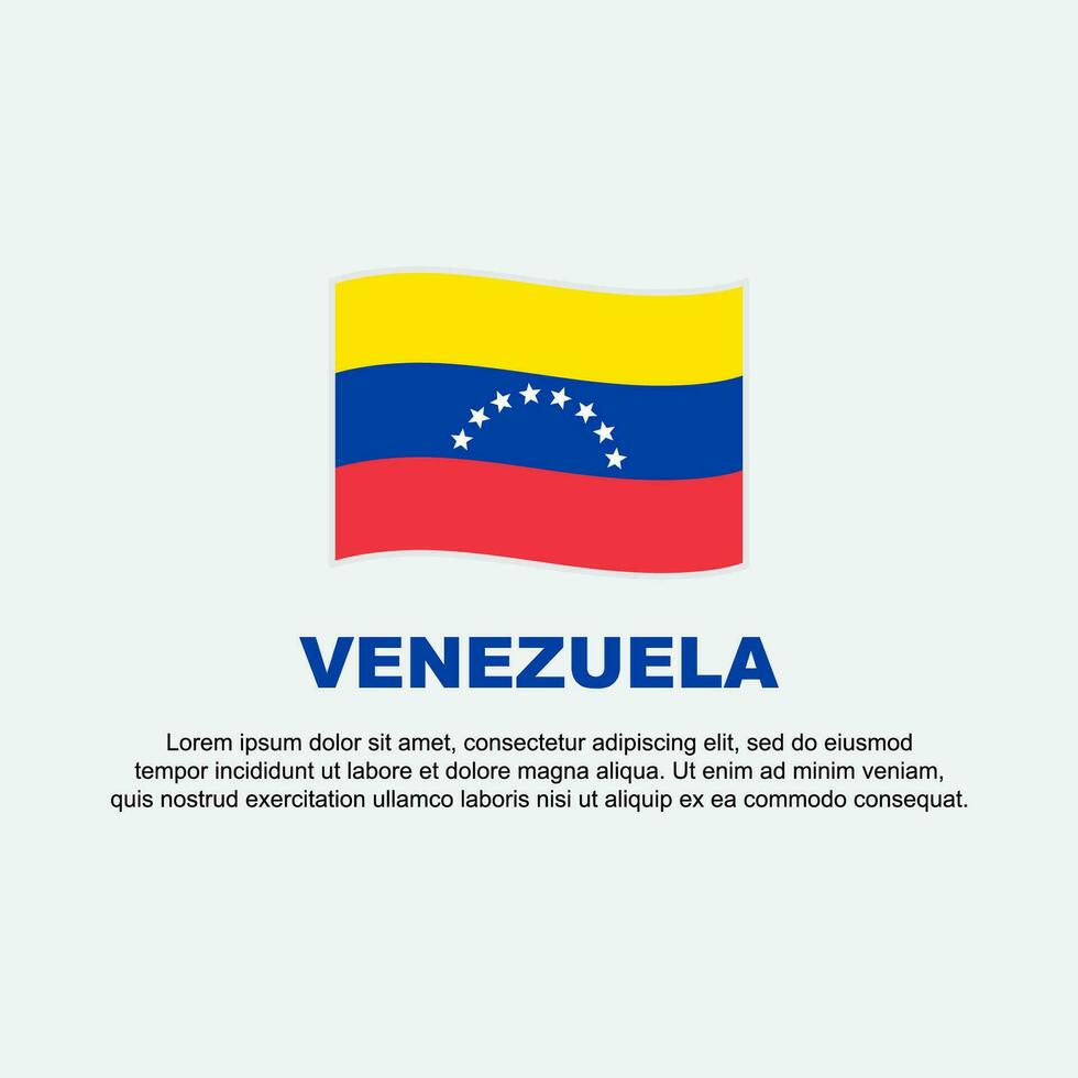 Venezuela Flag Background Design Template. Venezuela Independence Day Banner Social Media Post. Venezuela Background vector