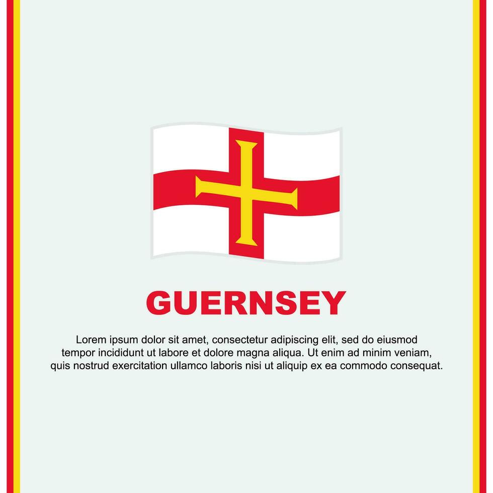 Guernsey Flag Background Design Template. Guernsey Independence Day Banner Social Media Post. Guernsey Cartoon vector