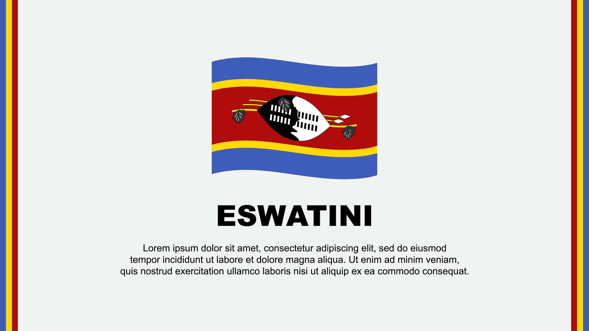 Eswatini Flag Abstract Background Design Template. Eswatini