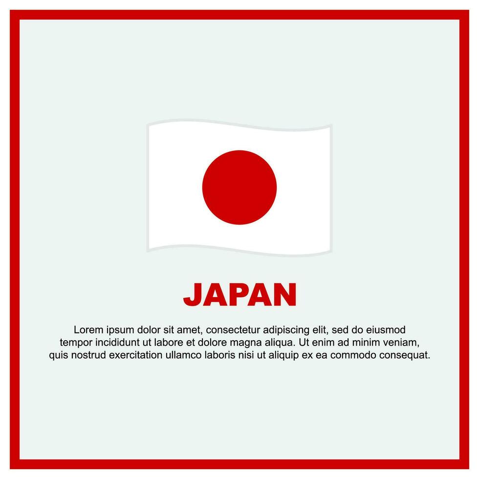 Japan Flag Background Design Template. Japan Independence Day Banner Social Media Post. Japan Banner vector
