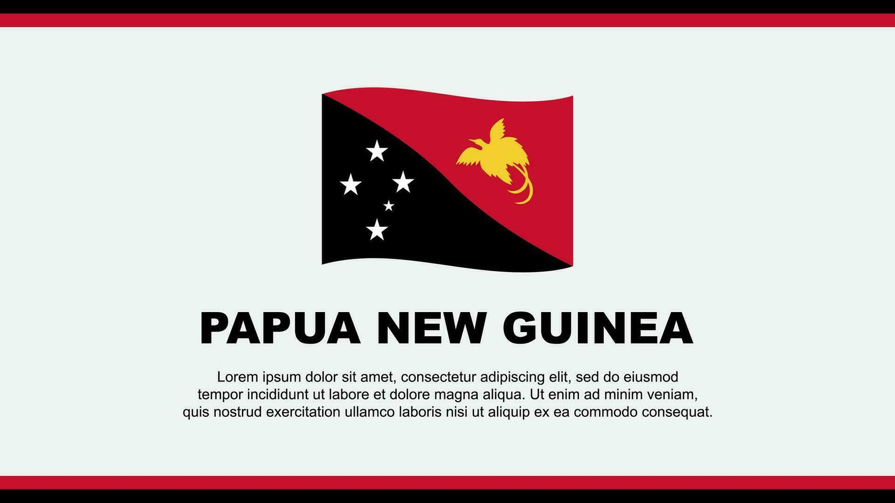 Papua New Guinea Flag Abstract Background Design Template. Papua New Guinea Independence Day Banner Social Media Vector Illustration. Papua New Guinea Design