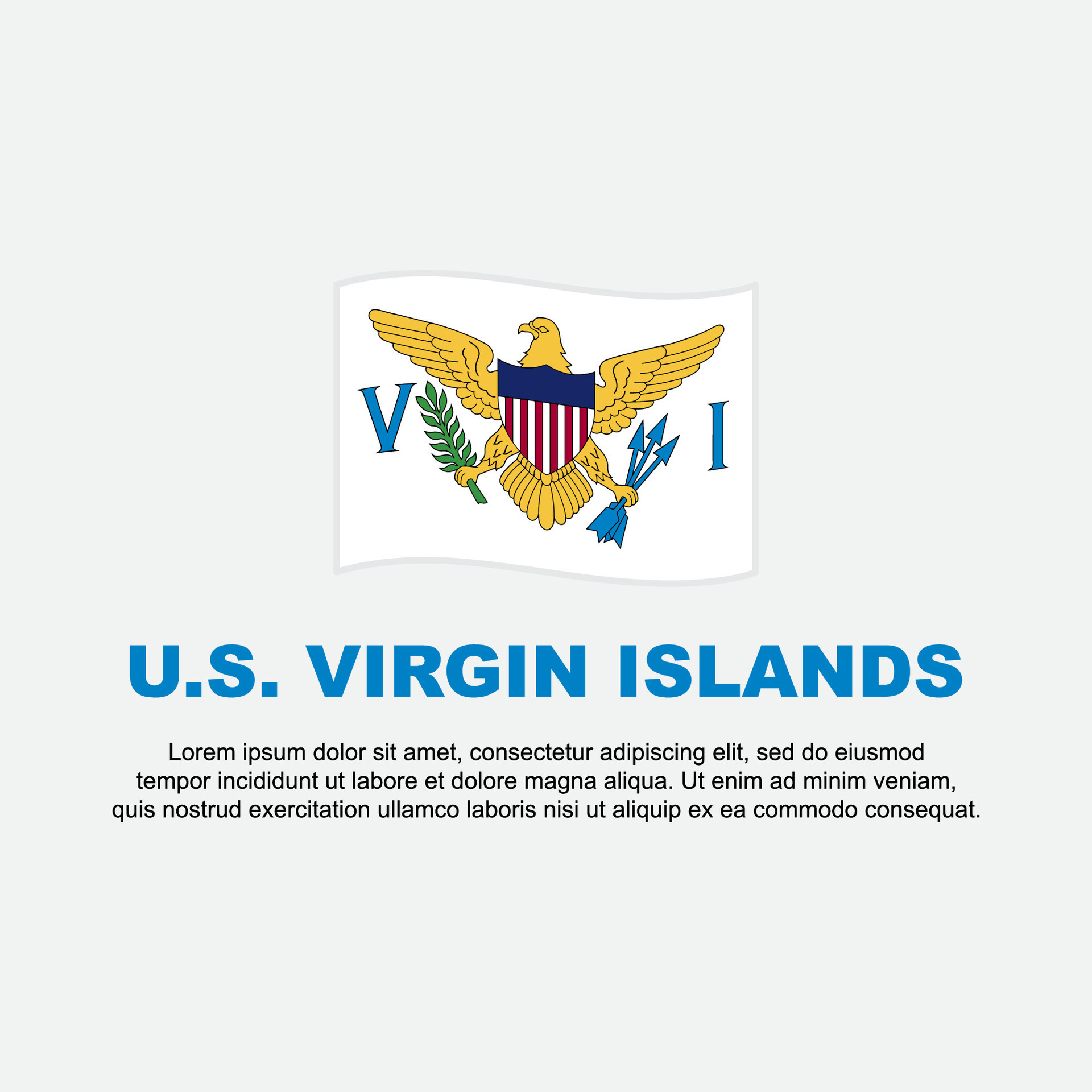 U S Virgin Islands Flag Background Design Template U S Virgin Islands Independence Day Banner