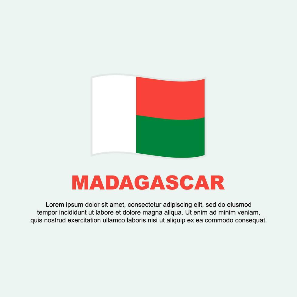 Madagascar Flag Background Design Template. Madagascar Independence Day Banner Social Media Post. Madagascar Background vector