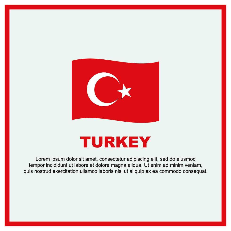 Turquía bandera antecedentes diseño modelo. Turquía independencia día bandera social medios de comunicación correo. Turquía bandera vector