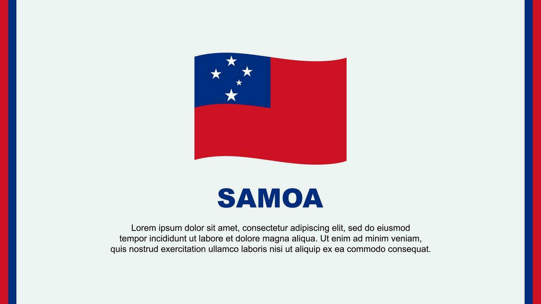 Samoa bandera resumen antecedentes diseño modelo. Samoa independencia día bandera social medios de comunicación vector ilustración. Samoa dibujos animados