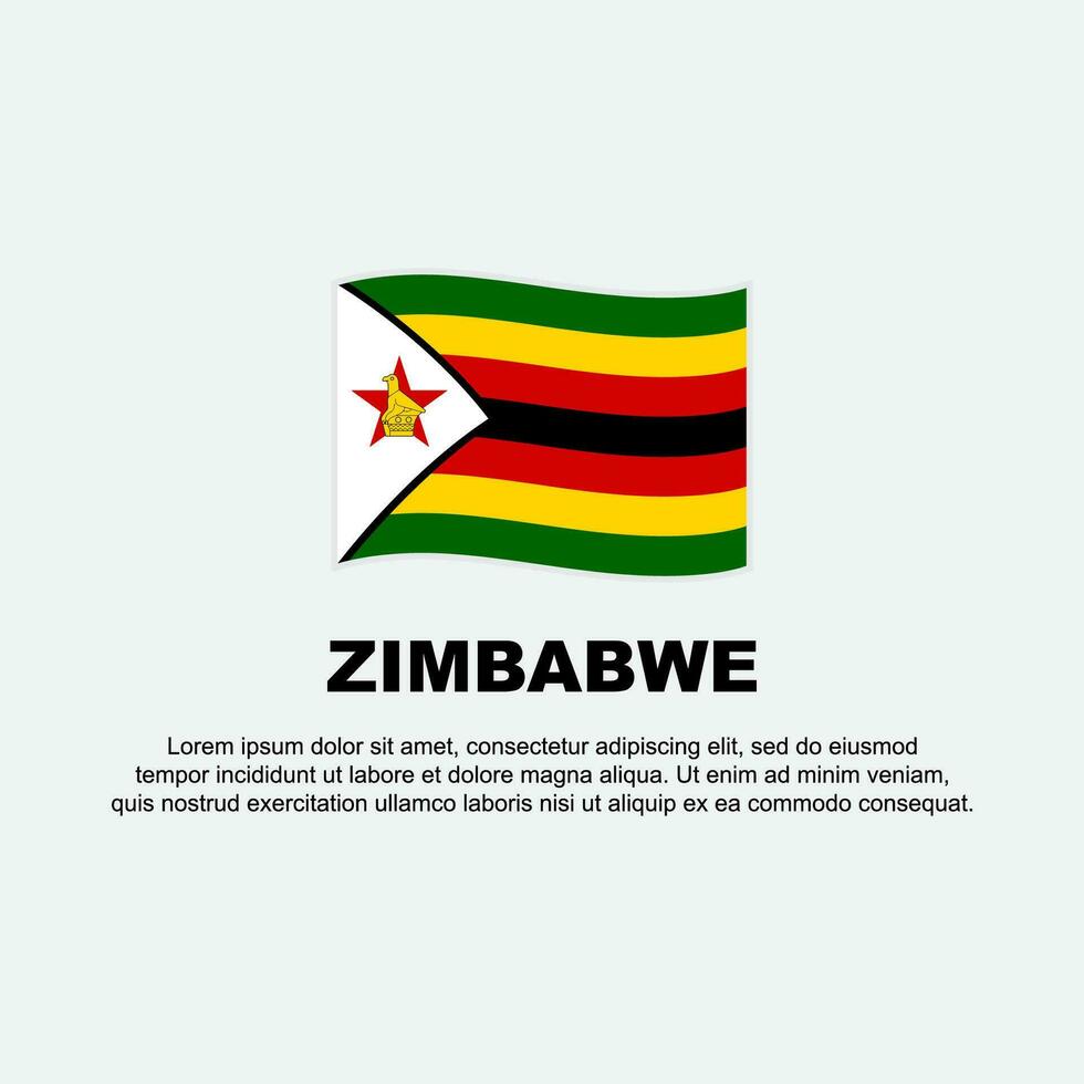 Zimbabwe Flag Background Design Template. Zimbabwe Independence Day Banner Social Media Post. Zimbabwe Background vector