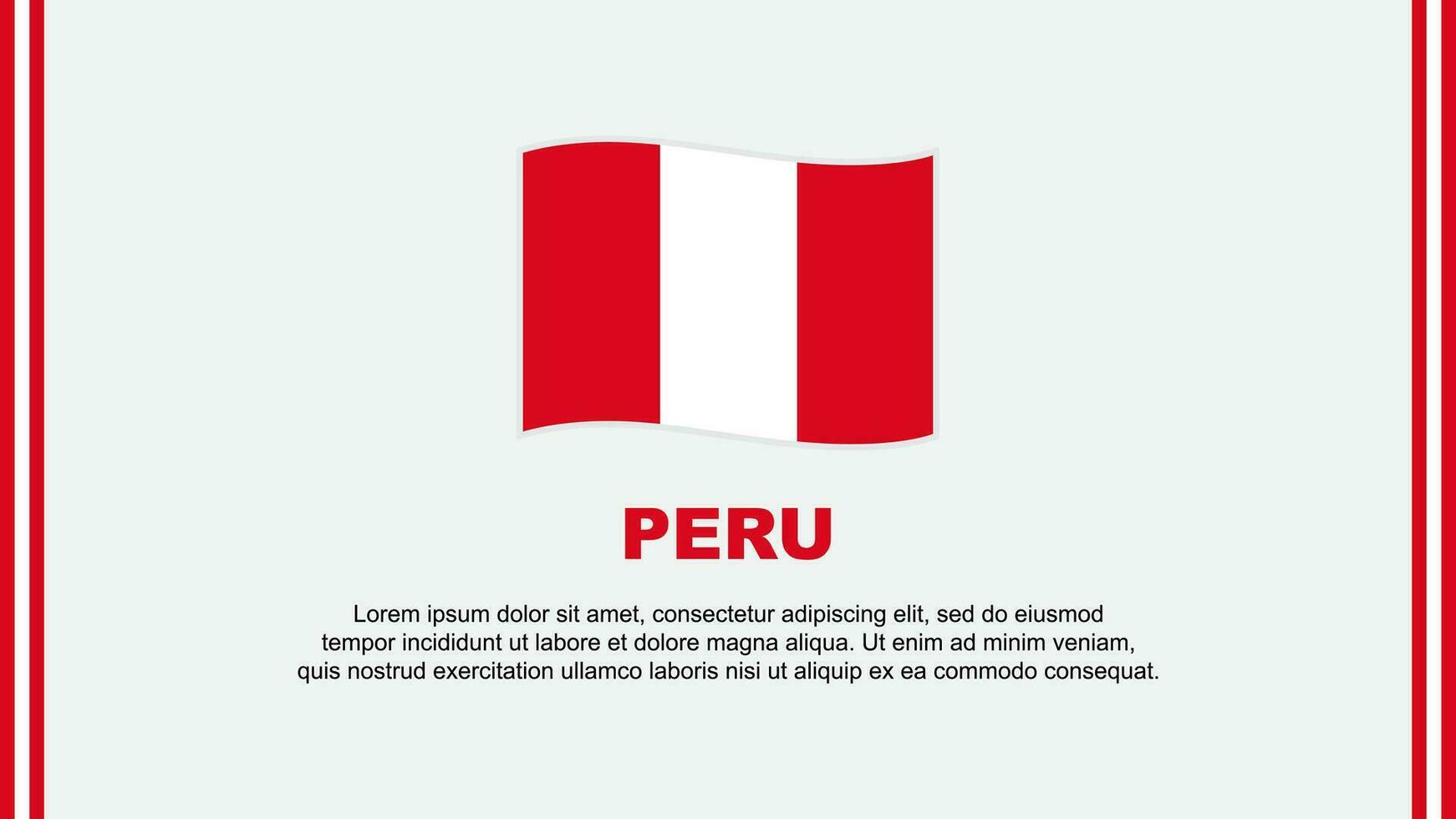 Perú bandera resumen antecedentes diseño modelo. Perú independencia día bandera social medios de comunicación vector ilustración. Perú dibujos animados