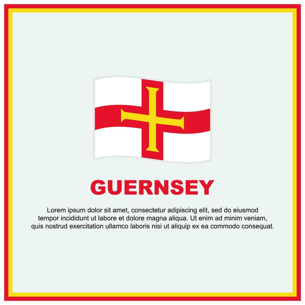Guernsey Flag Background Design Template. Guernsey Independence Day Banner Social Media Post. Guernsey Banner vector