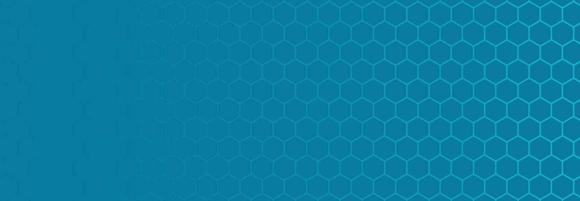 Abstract vector blue seamless pattern hexagonal banner with text space.