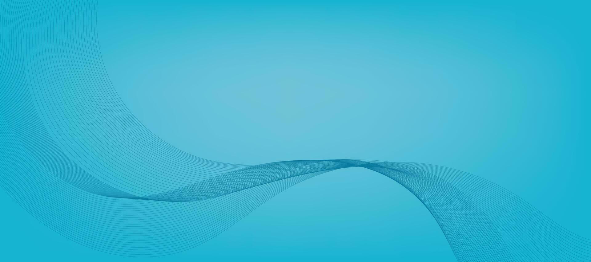 Abstract Blue Gradient Background Template with Blue Wavy Lines. Winter Background. vector