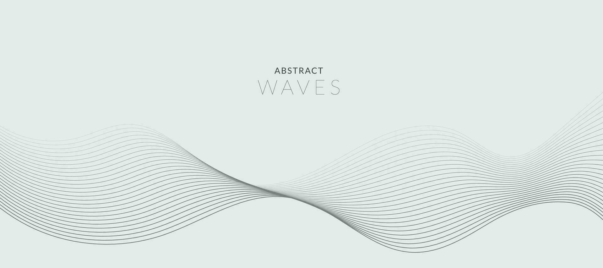 Modern Vector Background with Black Wavy Lines.
