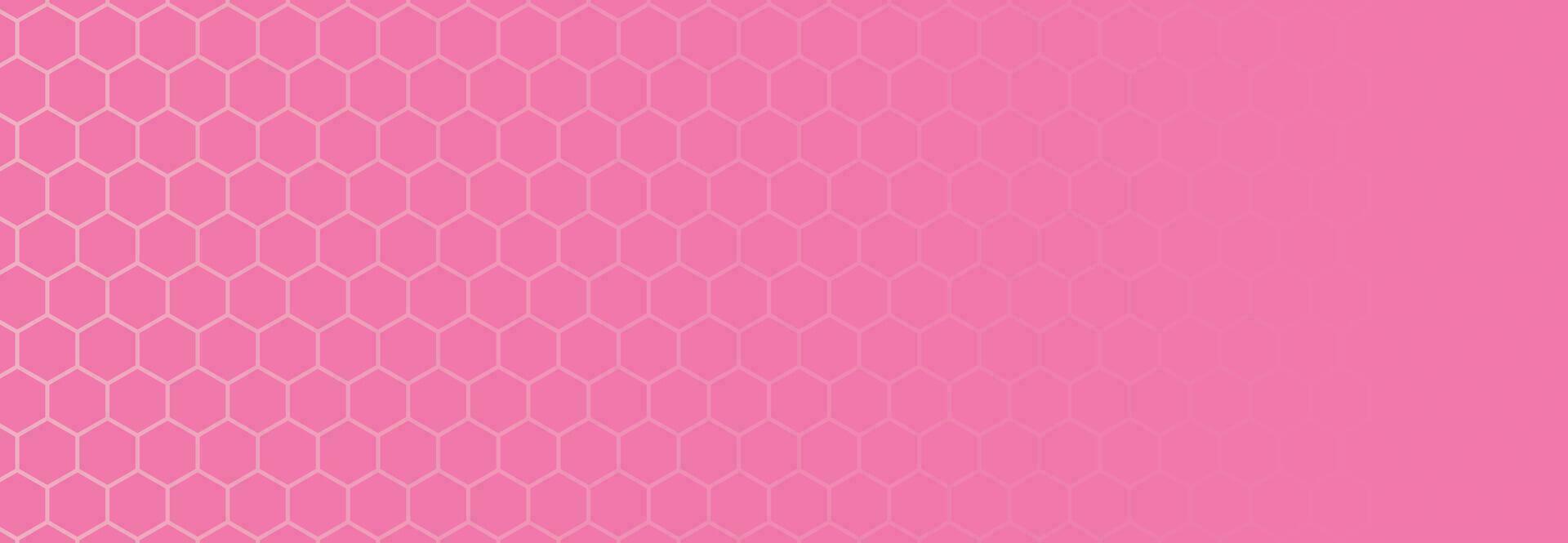 Pink hexagonal honeycomb mesh pattern with text space vector