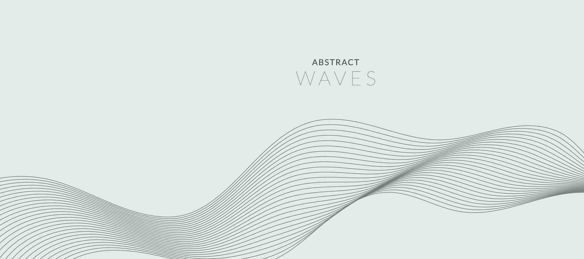 Modern Vector Background with Black Wavy Lines.
