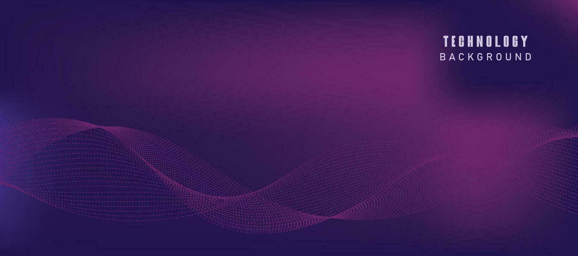 Abstract Digital Technology Futuristic Blue Purple Background. vector