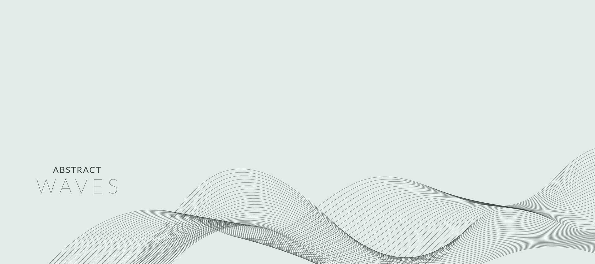Modern Vector Background with Black Wavy Lines.