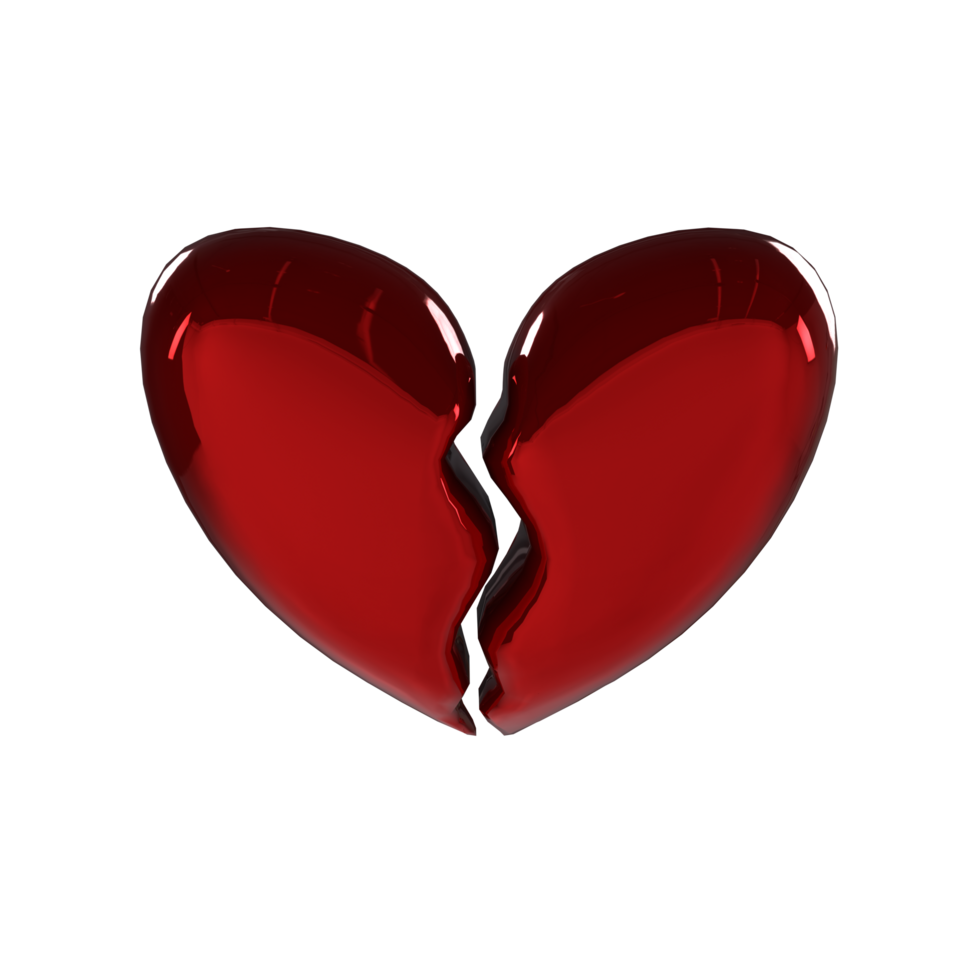 broken heart on transparent background png