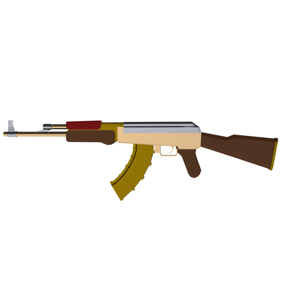 a ak47 rifle em uma transparente fundo png