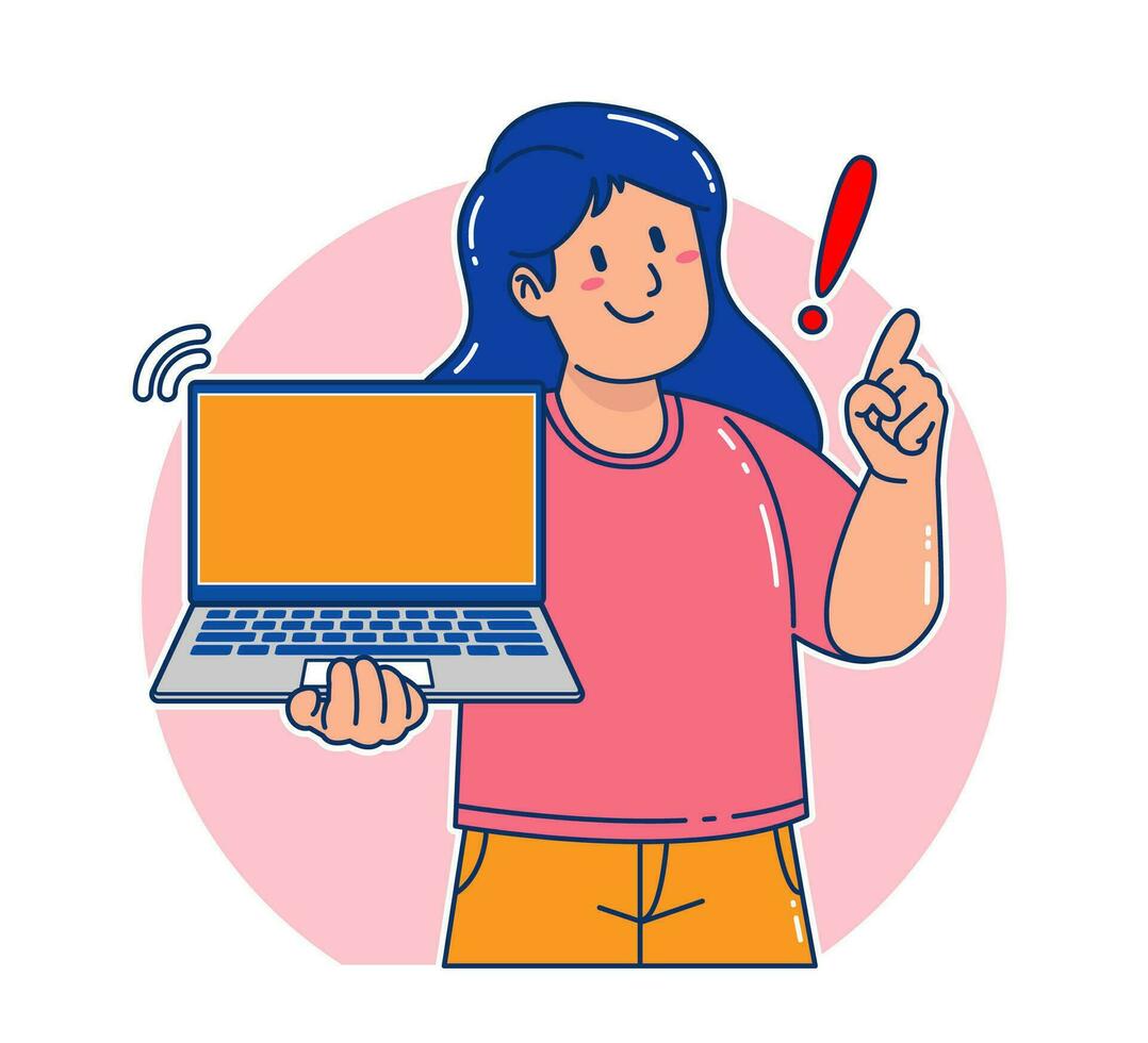 a woman carrying a laptop vector