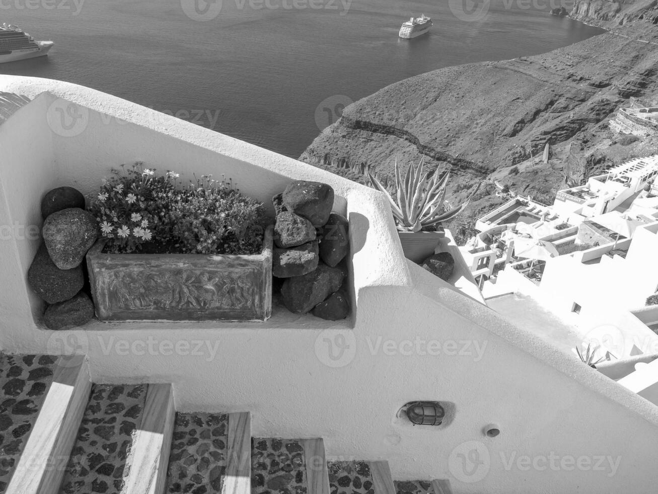 Santorini island in greece photo
