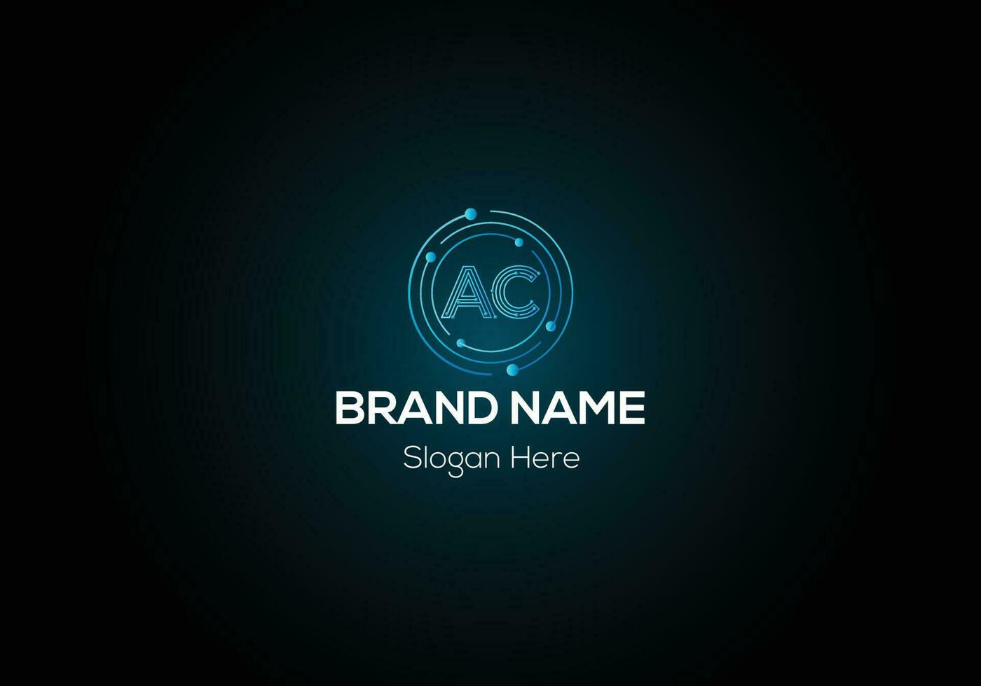 Abstract AC letter modern initial lettermarks logo design vector