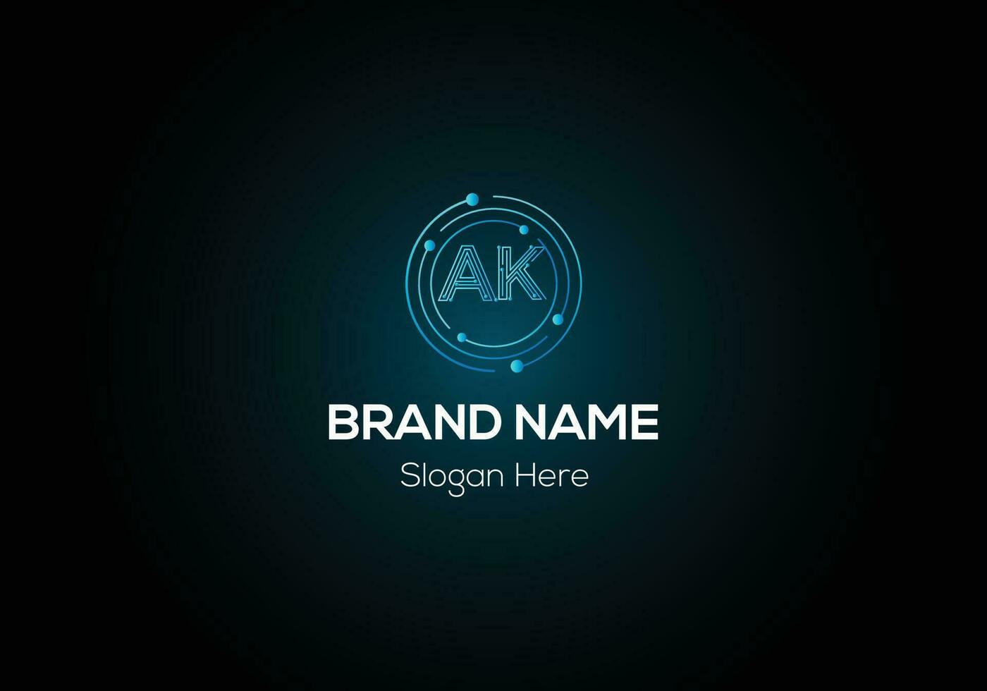 Abstract AK letter modern initial logo design vector