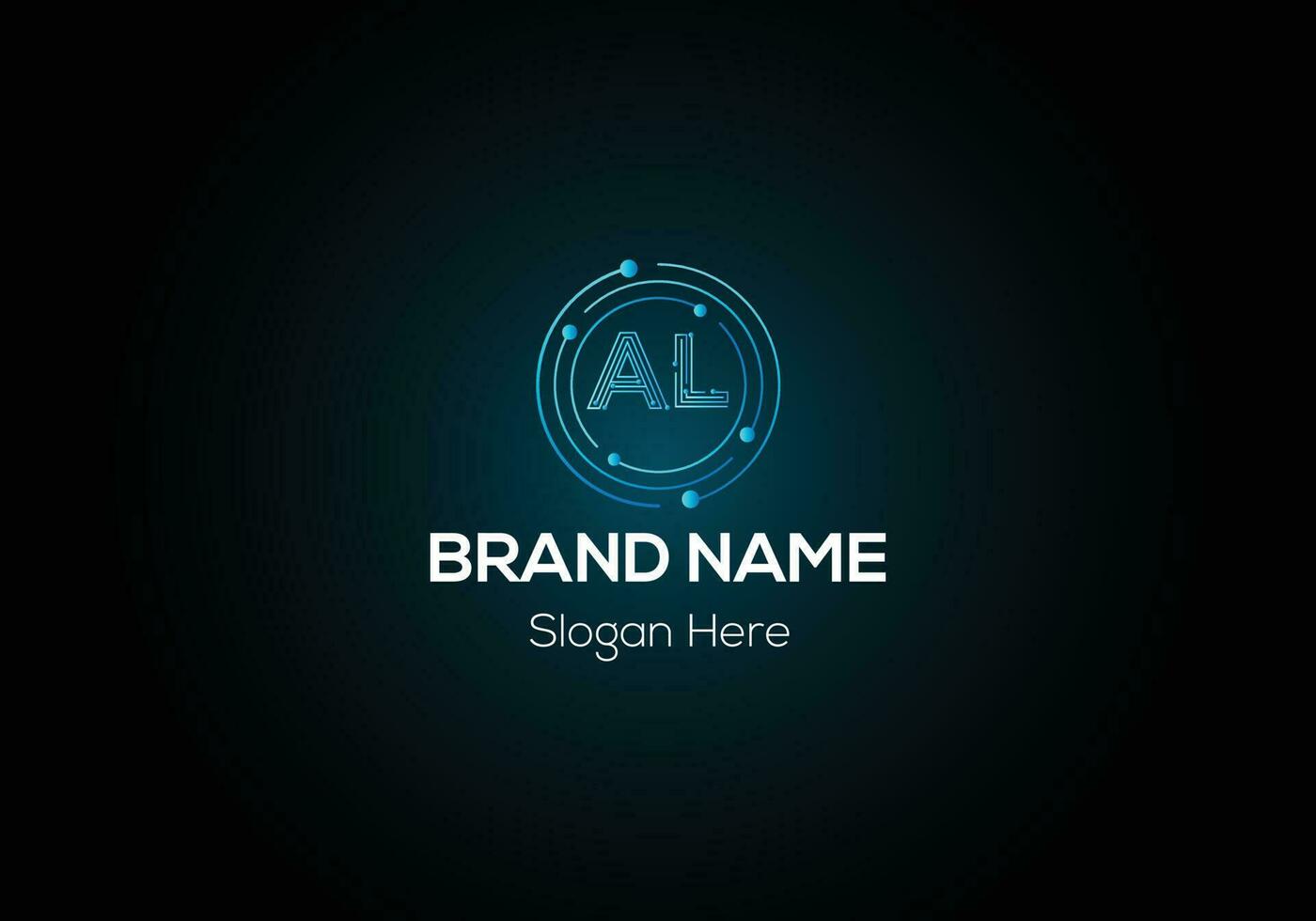 Abstract AL letter modern initial logo design vector