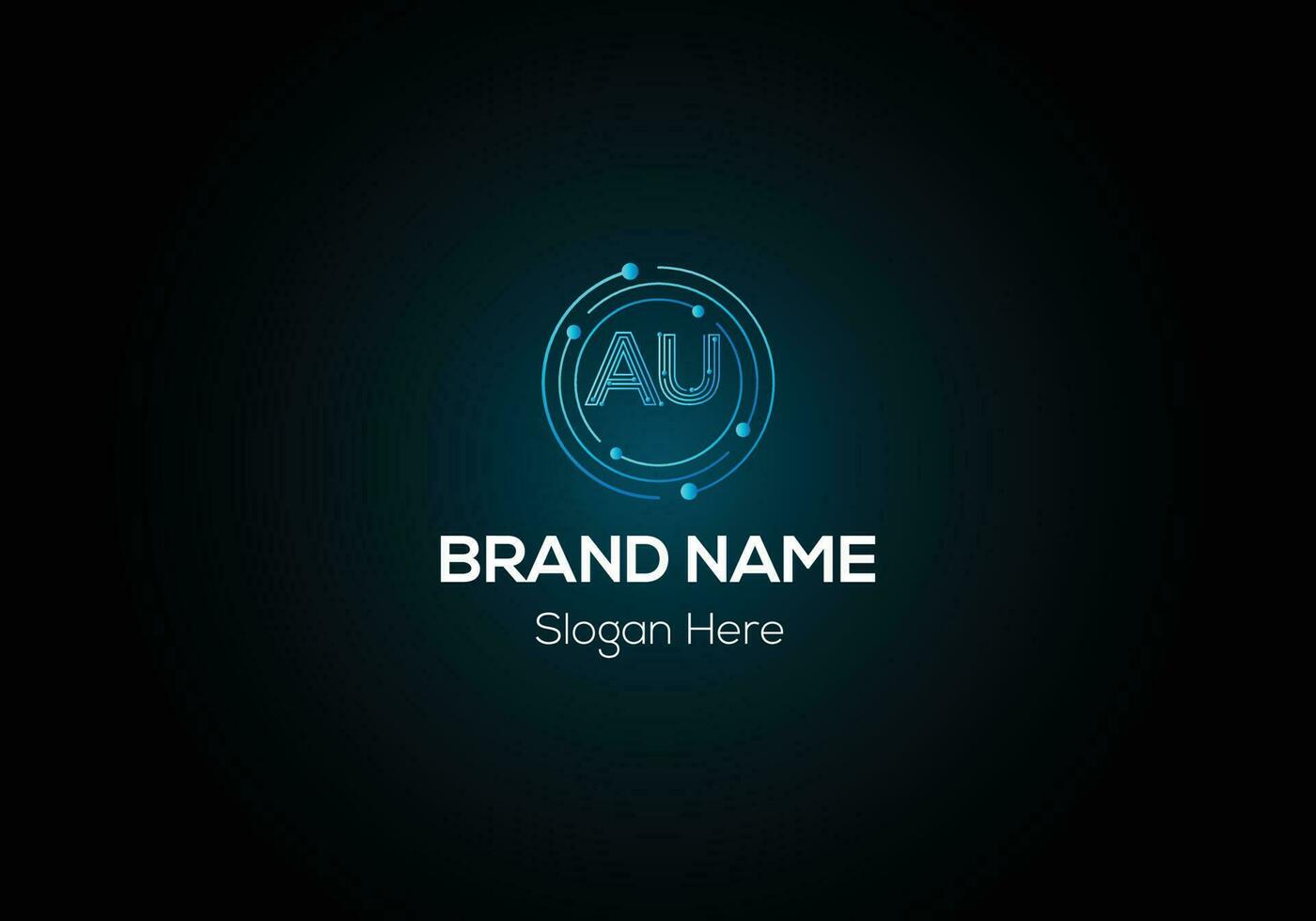Abstract AU letter modern initial lettermarks logo design vector