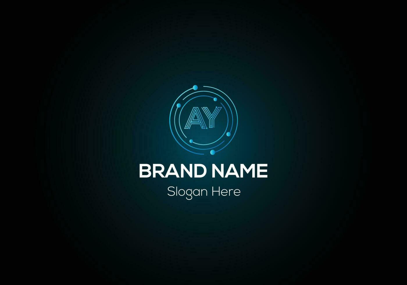 Abstract AY letter modern initial lettermarks logo design vector