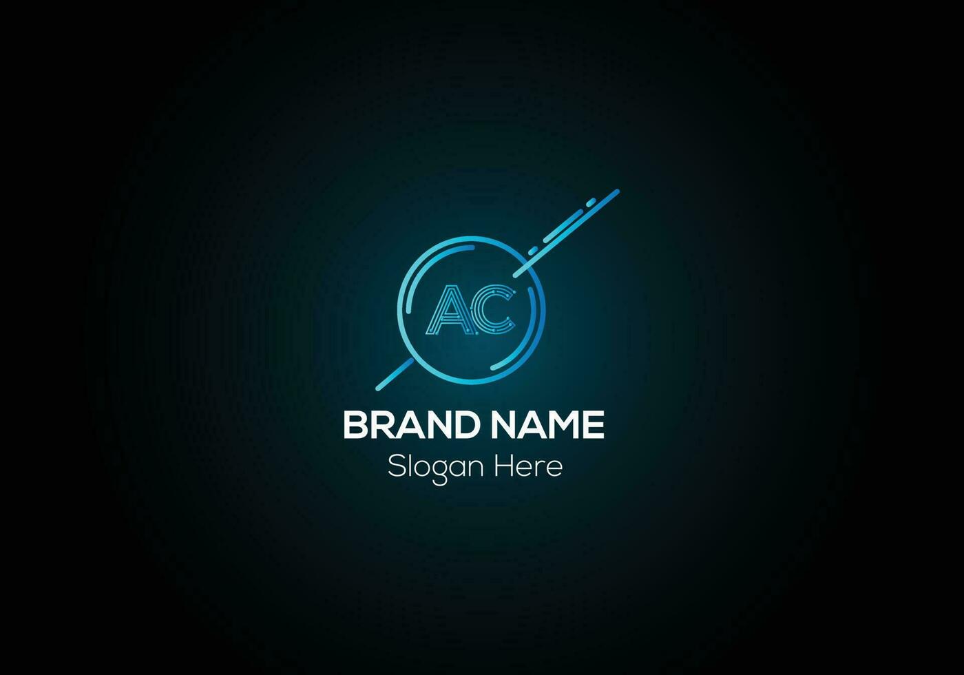 Abstract AC letter modern initial lettermarks logo design vector
