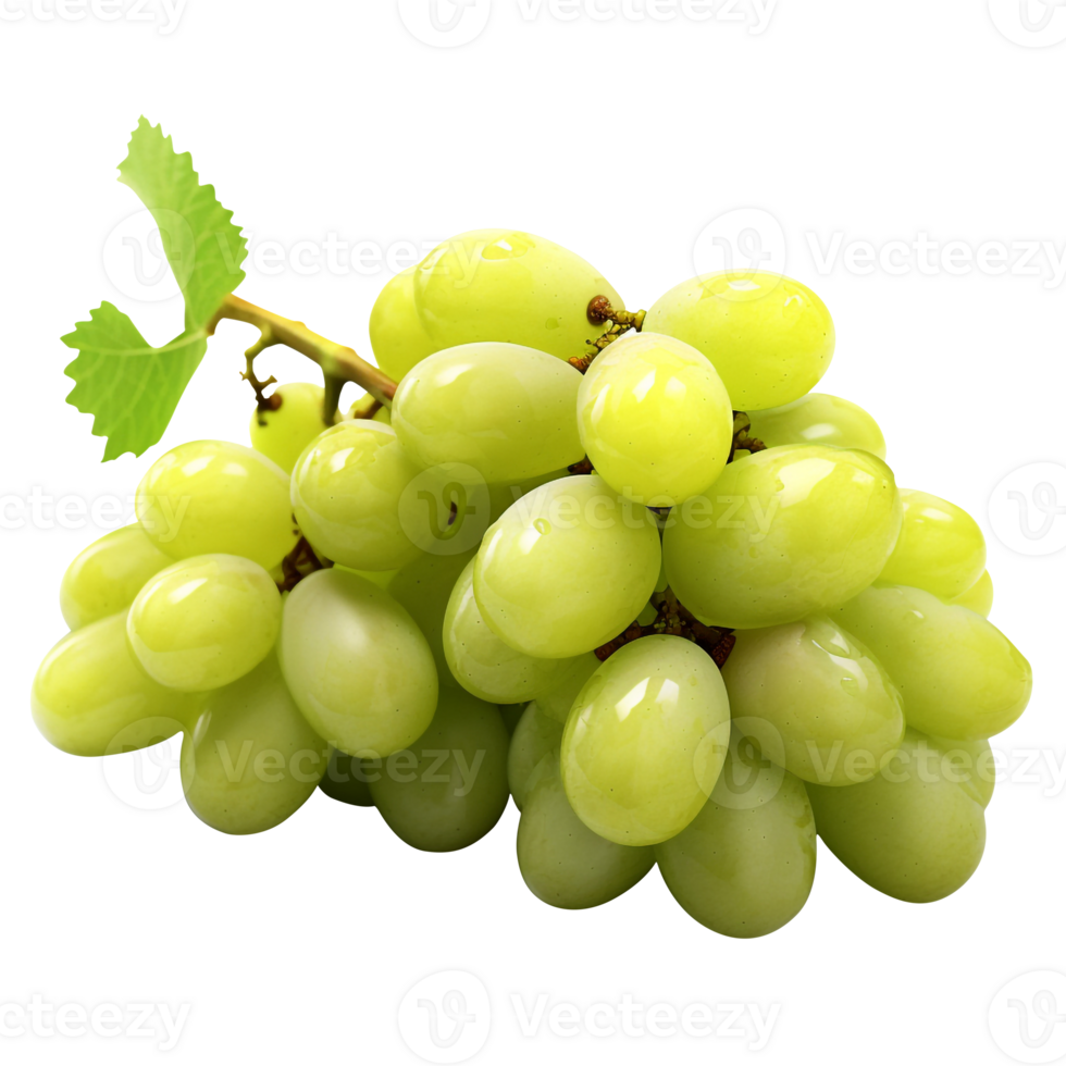 Grape PNG isolated green Grape a yellow Grape bunch transparent background, AI Generative