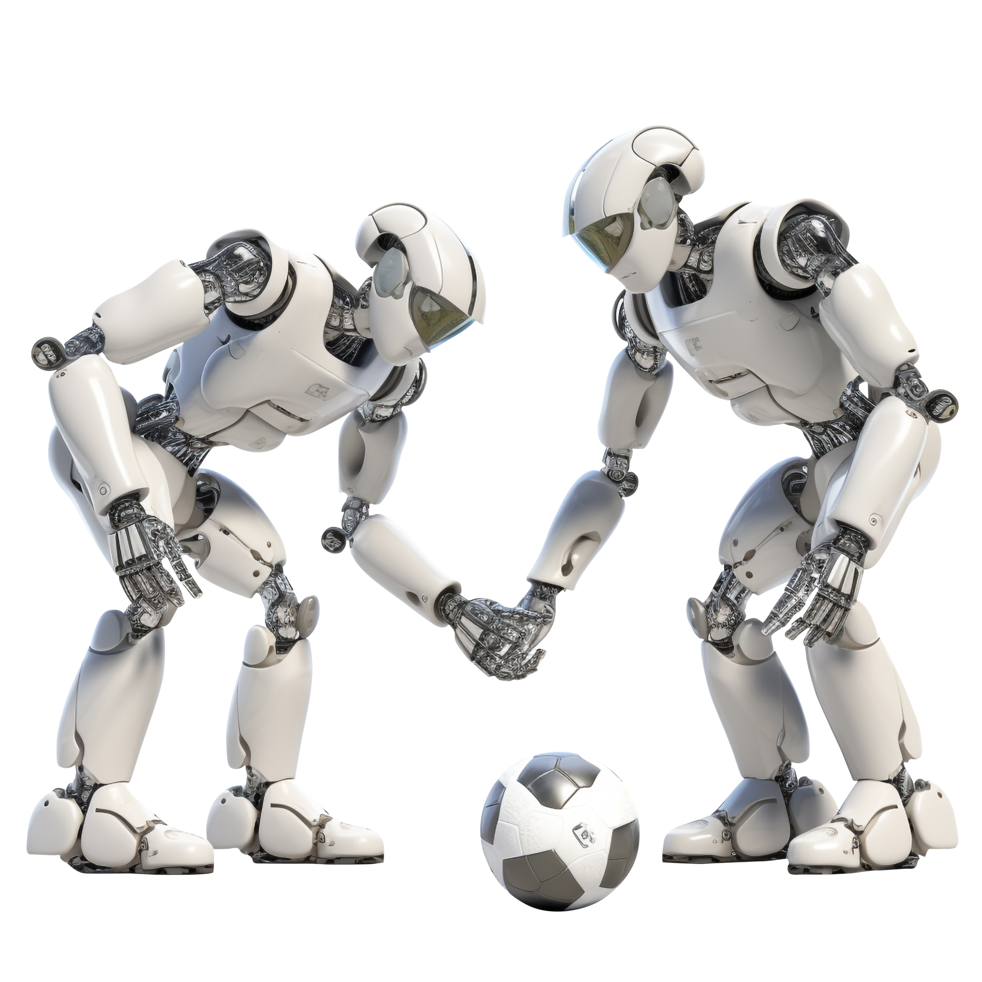 Robots playing cheap football