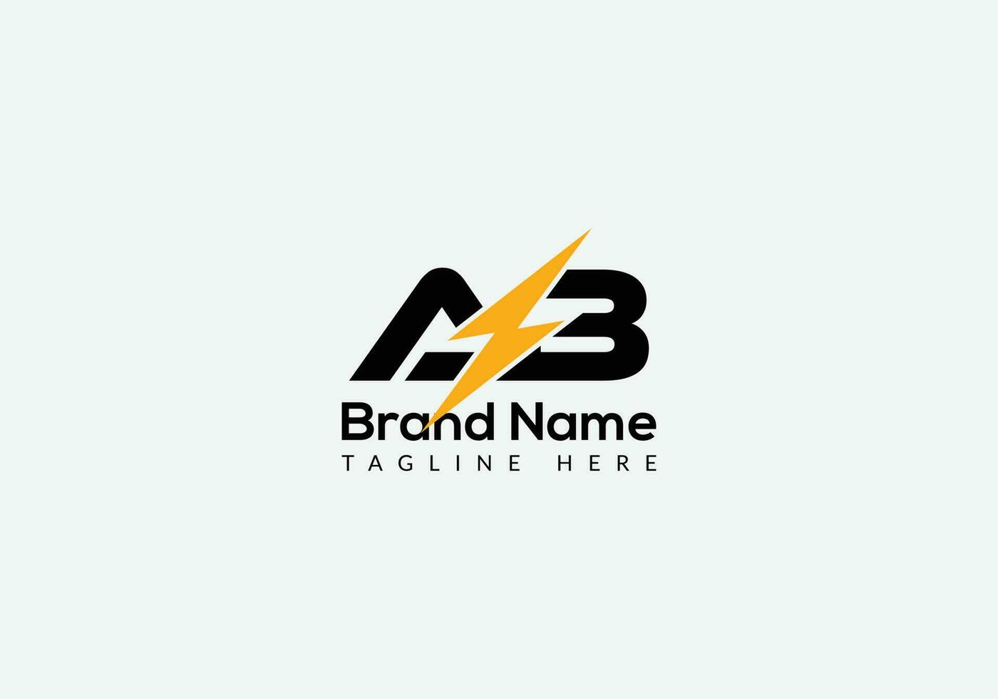 Abstract AB letter modern initial lettermarks logo design vector