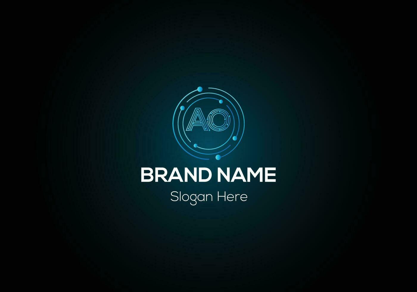 Abstract AO letter modern initial lettermarks logo design vector