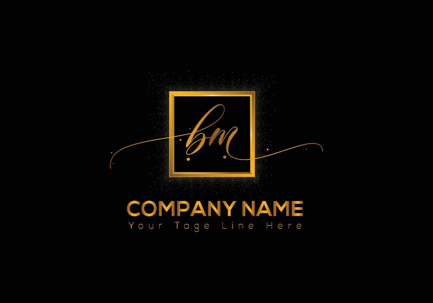 Abstract BM letter modern initial lettermarks logo design vector