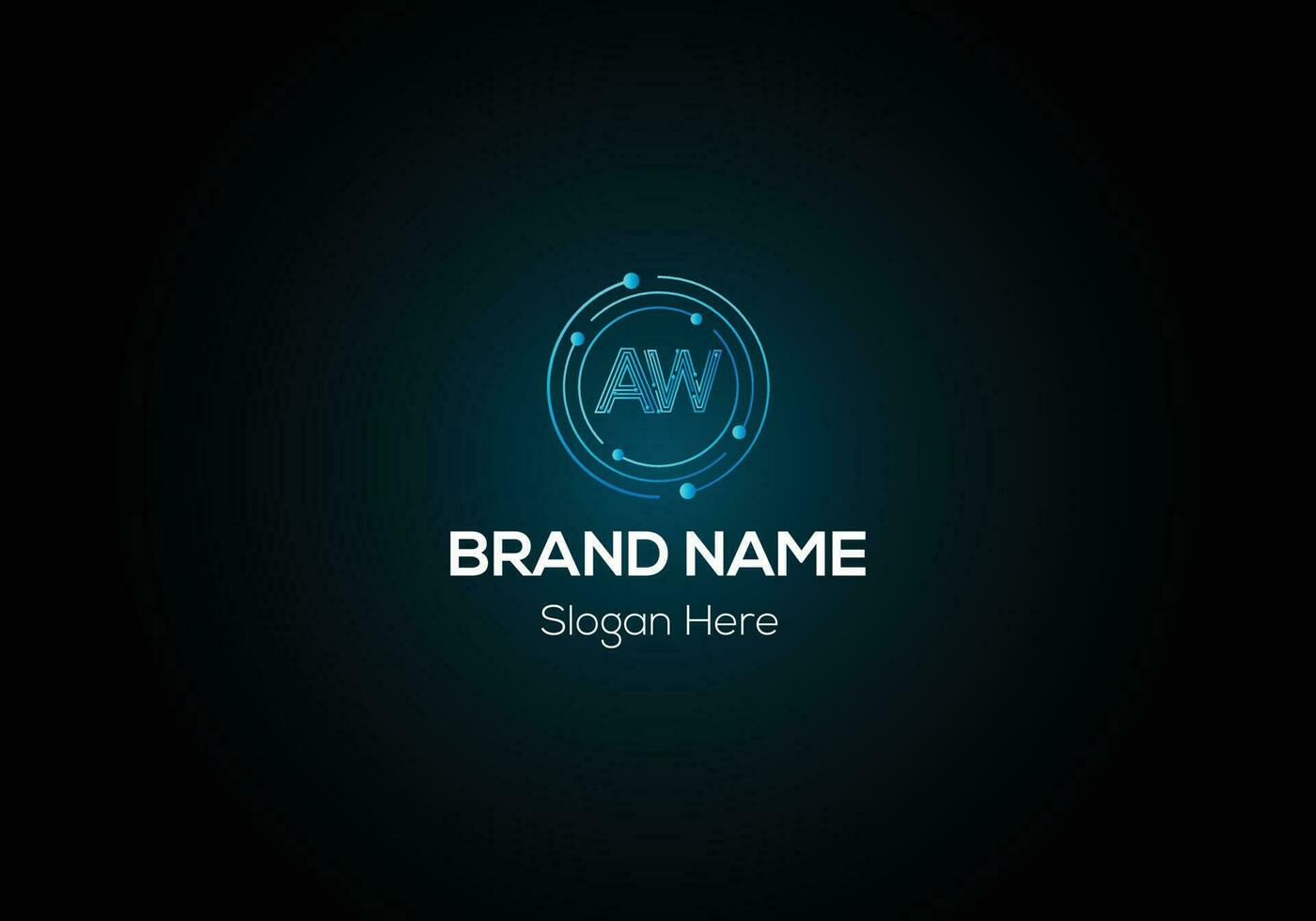 Abstract AW letter modern initial lettermarks logo design vector