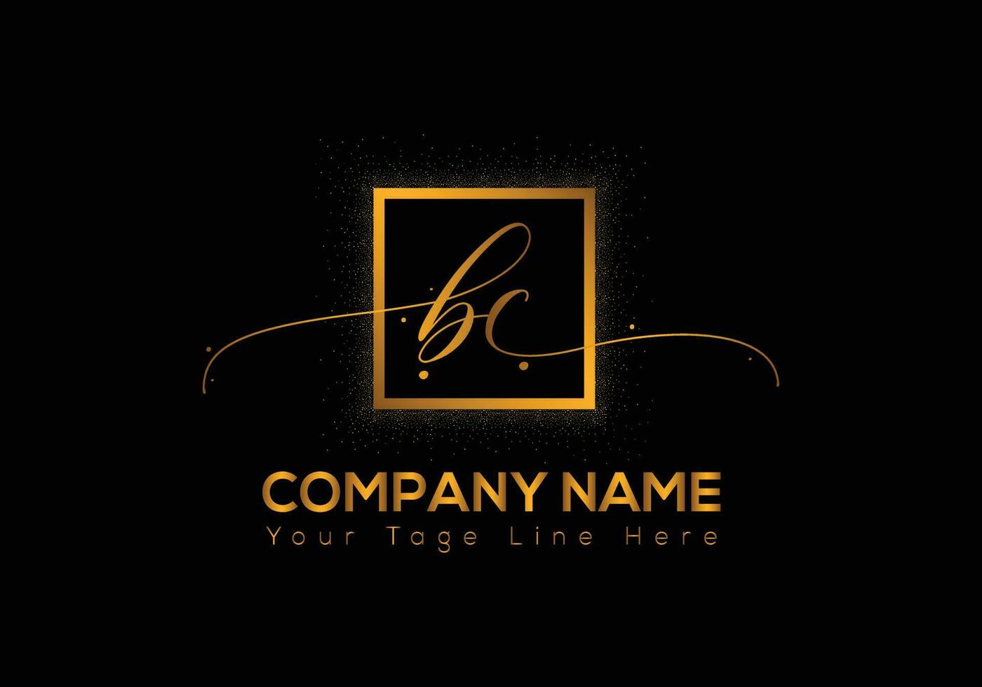 Abstract BC letter modern initial lettermarks logo design vector