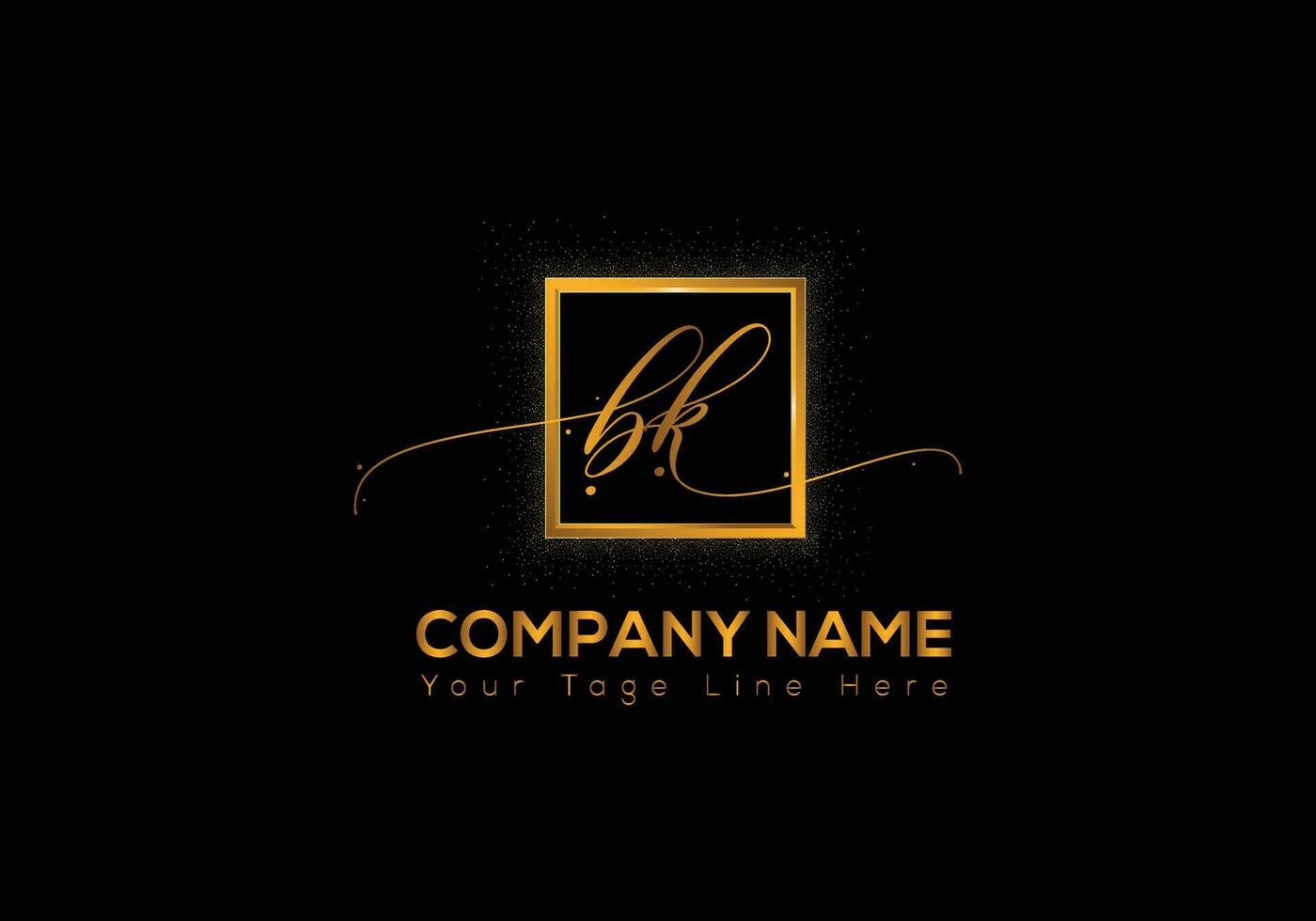 Abstract BK letter modern initial lettermarks logo design vector