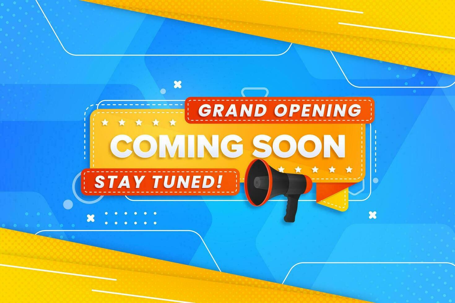 Grand opening soon announcement new shop Vector Image