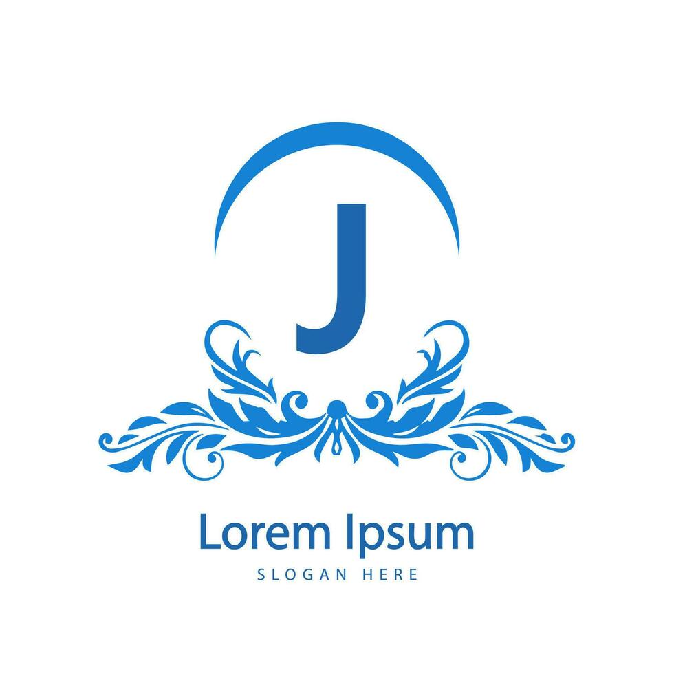 letter calligraphic Minimal monogram emblem style vector logo