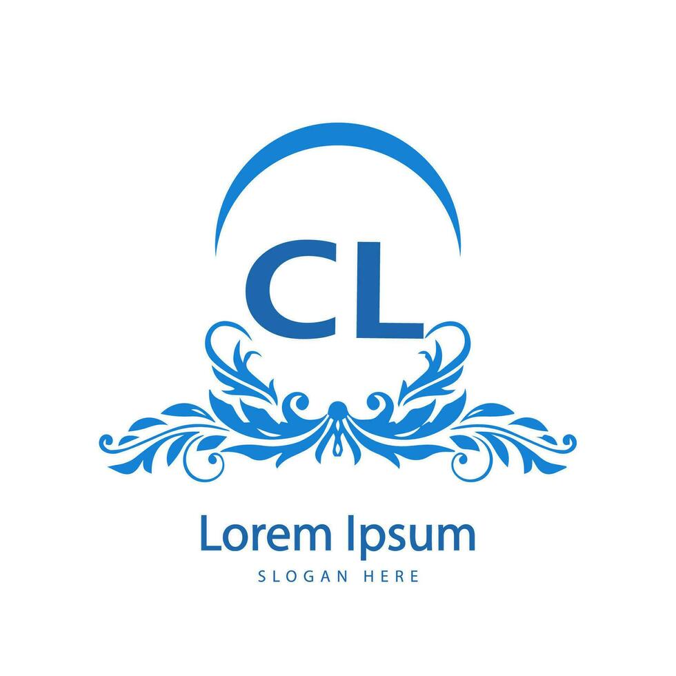 letter calligraphic Minimal monogram emblem style vector logo