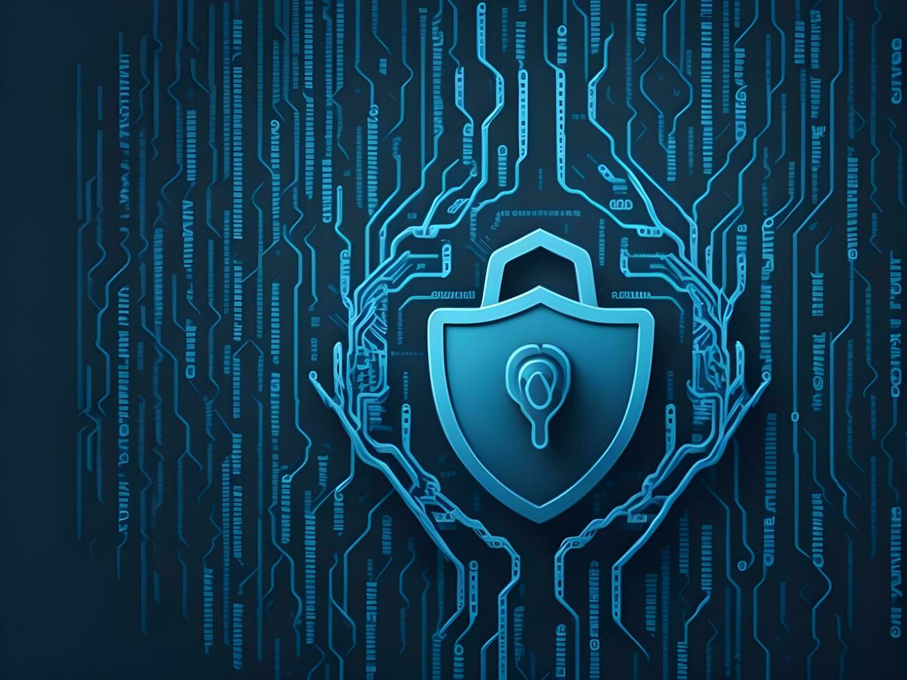 Cyber security and internet protection background ai generate photo