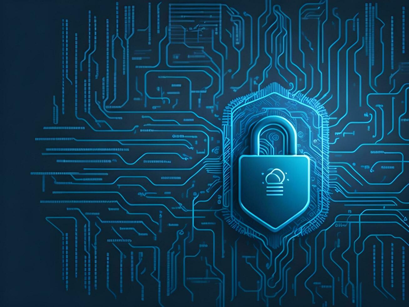 Cyber security and internet protection background ai generate photo