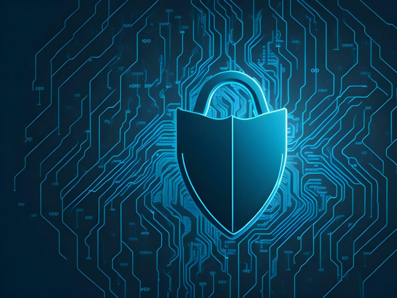 Cyber security and internet protection background ai generate photo