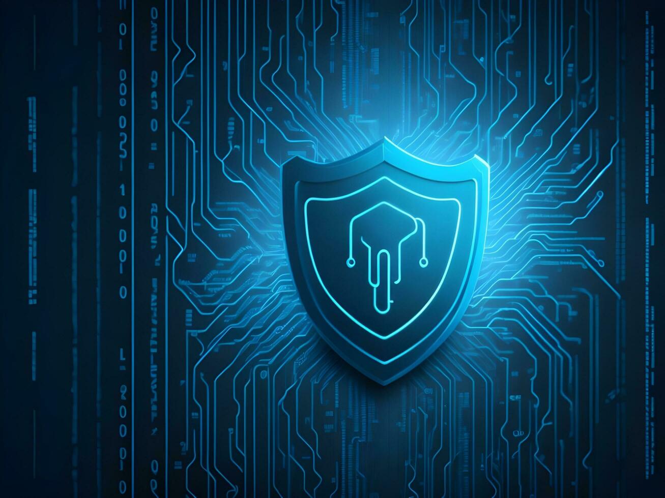Cyber security and internet protection background ai generate photo